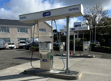 fueling station forecourt
